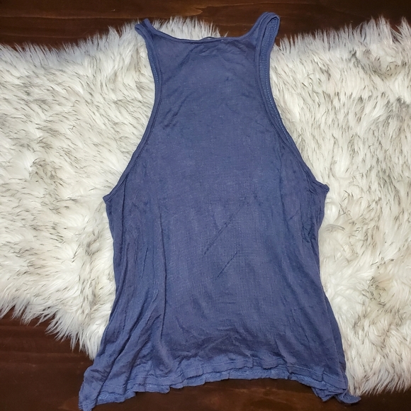 Charlotte Russe Blue Flowy Tank Top - Picture 3 of 4